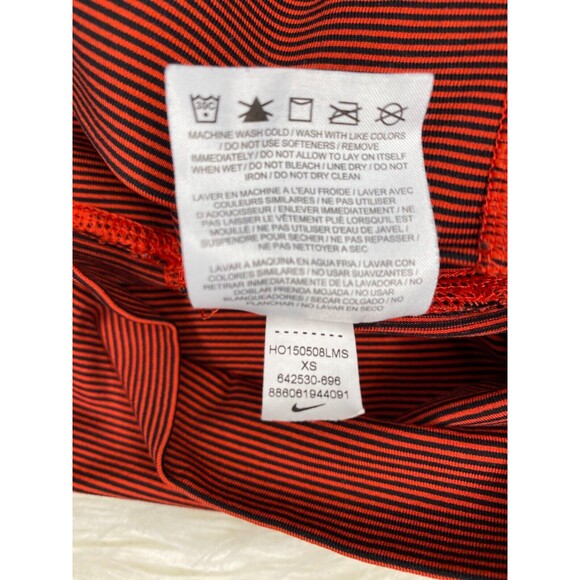 Nike Dri-Fit Womens Striped Legend 2.0 Foldover Capri Leggings XS - Picture 6 of 9